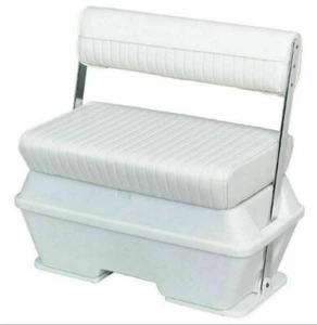 Wise 50 QUART Swingback Cooler BOAT Seat With Aluminum Arms Boat Marine - Foto 1 di 1