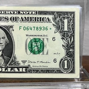 2017A Atlanta Star Note One Dollar Bill F Sheet 500K Run 3 of 6 Lot of 1 Note - Picture 1 of 8