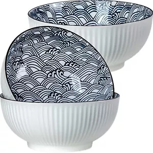 60 oz Large Soup Bowl, Pho Bowls, Japanese Ramen Bowl Set, Big Porcelain Bowls S - Picture 1 of 7