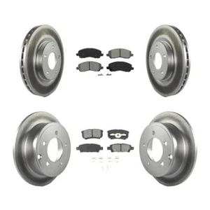 For Jeep Patriot Dodge Compass Front Rear Coat Brake Rotor Semi-Metallic Pad Kit - Picture 1 of 14
