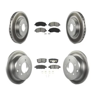 For Jeep Patriot Dodge Compass Front Rear Coat Brake Rotor Semi-Metallic Pad Kit - Image 1 of 4