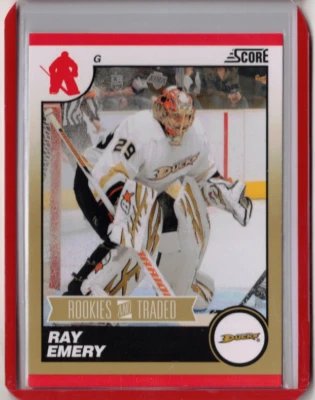 RAY EMERY 10/11 Score Rookies & Traded #579 GOLD Short-Print SP Anaheim Ducks - Image 1 of 2