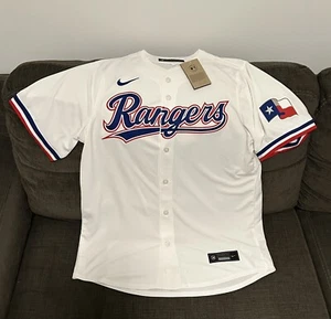 Nike Authentic Texas Rangers MLB Baseball White Jersey Men’s Sz: Large - Picture 1 of 6