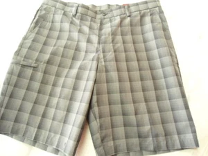 Mens Size 38 GrandSlam Performance Shorts NEW Grand Slam Gray Plaid - Picture 1 of 2