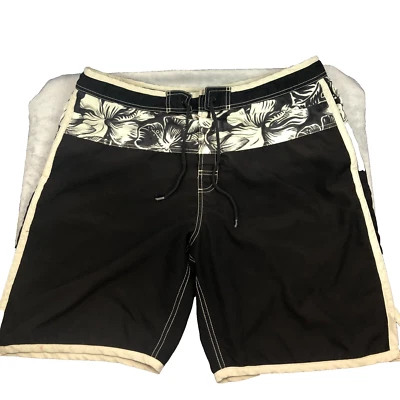 SPEEDO Hombres 40 Retro Estampado Floral Hawaiano Aloha Surf Playa Tabla Pantalones Cortos de Natación Foto 1 de 4