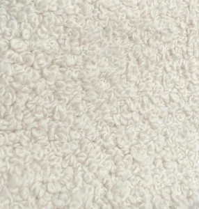 HOLLY HUNT /GREAT PLAINS Teddy winter white alpaca wool cotton texture remnants - Picture 1 of 2