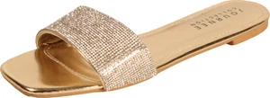 Journee Collection Grayce Women's Slide Sandal Gold Faux Leather US Size 10 M - Picture 1 of 4