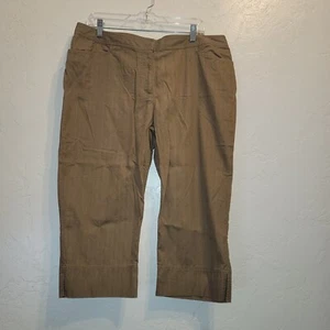 J. Jill Womens Sz 16P Chestnut Brown Capri Crop Pants Genuine Fit Below Waist - Picture 1 of 6