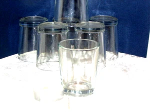 TEA LIGHT CANDLES & clear GLASS holders 2.5" tall price for 8 sets (off-bx5) - Picture 1 of 4