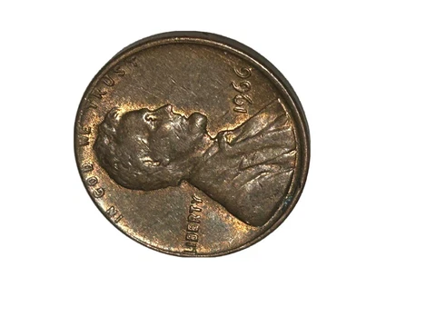 Rare 1966 Penny No Mint Mark Rim Error Coin Cover