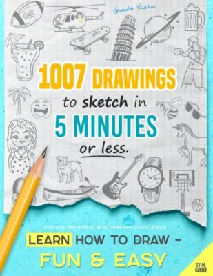 Learn how to draw - Fun & Easy: 1007 Drawings to Sketch in 5 Minutes or Less (f - Image 1 of 2