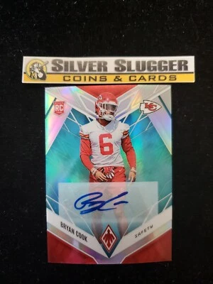 2022 Bryan Cook Panini Phoenix Auto Aqua Teal /15 RC Rookie Kansas City Chiefs - Image 1 of 2