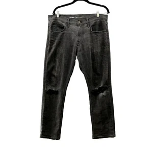 Jeans Old Navy ajustados al tobillo desgastados para hombre 34x30 (34x29) negro lavado carbón - Imagen 1 de 9