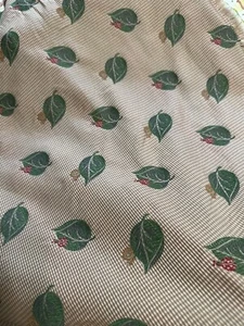 Vintage Fabric Remnant Ladybugs and Snails on Leaves Embroidered Silk Feel - Picture 1 of 10