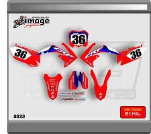 HONDA CRF450R 2009-2012 CRF250R 2010-2013 KIT GRÁFICO SEMI PERSONALIZADO - Imagen 1 de 3
