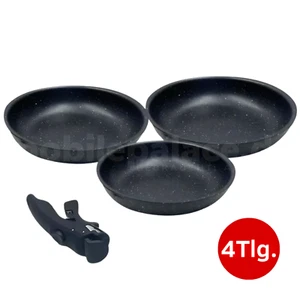 Neumann 4-teiliges Pfannenset mit Marmorbeschichtung 20/24/28 cm Bratpfannen - Bild 1 von 5