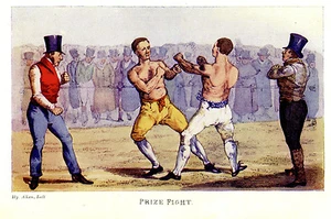 Boxeo Premio Pelea NUDILLOS DESNUDOS Lucha PRIZEFIGHTING PUÑO PELEA Estampado de boxeo - Imagen 1 de 1