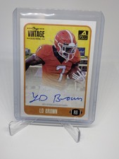  2021 Onyx Vintage College Football LD BROWN Blue Ink Auto /400 OK STATE