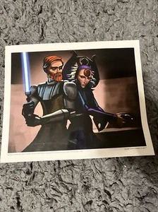 STAR WARS THE CLONE WARS 8x10 Photo Obi Wan And The Dutches Of Mandalore - Picture 1 of 5