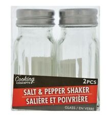 ️Salt and Pepper Shaker Set 2 Pcs Clear Glass Cooking Concepts 2