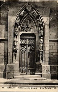 Postal CPA SELESTAT - Catedral de San Jorge - Gran Portal (452465) - Imagen 1 de 1