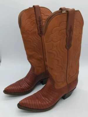 Buffalo чипсы Нью-Йорк коричневый и желтовато-коричневый ковбойские сапоги Tegu ящерица размер 6? - Изображение 1 из 4