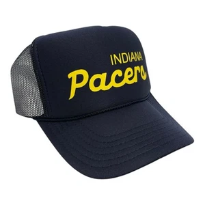 NUEVO INDIANA PACERS SPORTS SCRIPT SOMBRERO AZUL 5 PANELES CORONA ALTA CAMIONERO SNAPBACK 2 - Imagen 1 de 3
