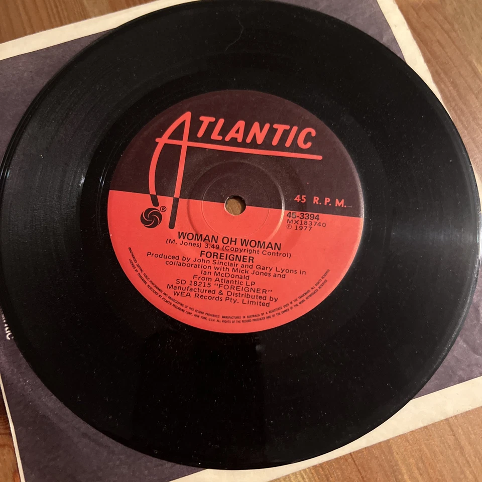 Foreigner - Feels Like The First Time 7", Vinyl Single Rare Australian Pressing - Image 1 of 4