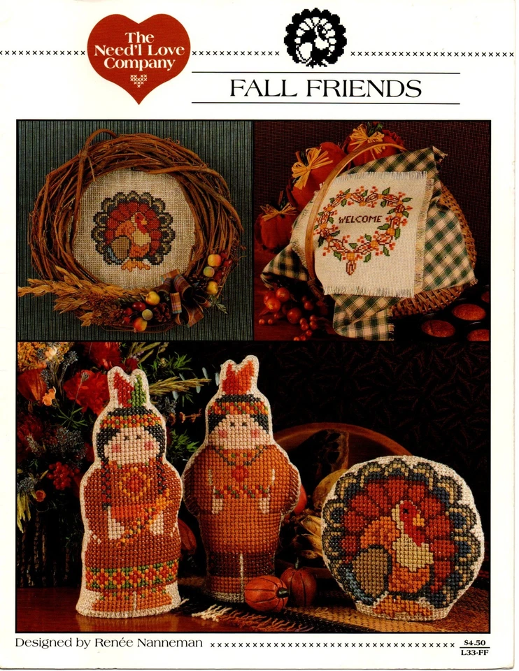 Patrón Need'l Love Fall Friends Acción de Gracias Standups Nativos Americanos Turquía Foto 1 de 1