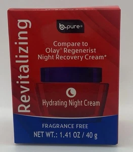 Night Recovery Gesichtscreme / B- Pure Revitalisierende Feuchtigkeitsspendende Nachtcreme 1,36oz - Bild 1 von 5