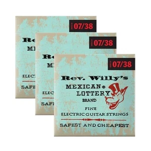 3er-Sätze Dunlop Rev Willy's Billy Gibbons Signature Gitarrensaiten 07-38 - Bild 1 von 6