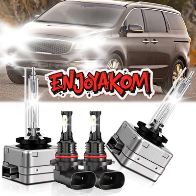 Faros antiniebla LED blancos para Kia Sedona 2015-2018/bombilla de haz bajo 4x HID Foto 1 de 4