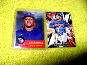 2022 Topps Chrome Platinum Anniversary JOSE RAMIREZ MT & 2018 TOPPS FIRE #138 MT - Picture 1 of 4