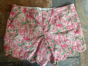Lilly Pulitzer Women's Shorts Size 10 Flamingo The Buttercup Stretch NWOT - Picture 1 of 12