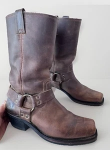 Frye 12R Harness Tall Leather Western Cowgirl Boots Shoes Size 8 - Picture 1 of 10