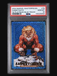 Marvel Masterpieces 92 Platinum - Sabretooth - Blue Traxx - PSA 10 - Bild 1 von 2
