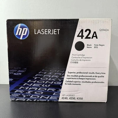 HP Q5942A BLACK TONER CARTRIDGE 42A For HP Laserjet 4240 4250 4350 New - Image 1 of 2