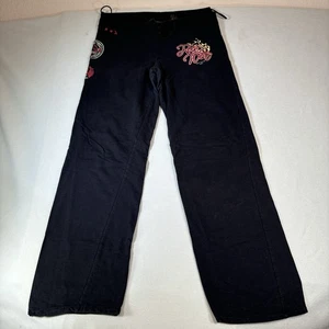 Pantalones deportivos vintage Y2K Roca Wear para mujer L estampado asiático bordado pierna ancha - Imagen 1 de 7
