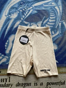 NWT White Fox Offstage Ribbed Bike Shorts Vanilla Volume 3 Women’s Sz XS Gym - Picture 1 of 6