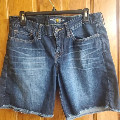 Lucky Brand Abbey Double Roll Jean Shorts Sz 8/29 - Image 1 of 4