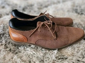 Bullboxer Koryn Puntera Lisa Oxford Marrón Hombres 10 EU 43 Minorista $125 Hecho en Portugal - Imagen 1 de 8