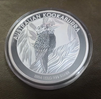 Kookaburra 2014 – 1 kg Argento Puro 999 – Perth Mint Australia – in Capsula - Immagine 1 di 4