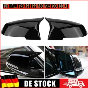 Spiegelkappen Außenspiegel Für BMW F20 F21 F22 F30 F32 F33 F36 X1 Glanz Schwarz - Bild 1 von 12