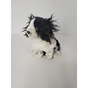 Vintage TY Beanie Babies Frolic il cane bianco e nero Cocker Spaniel cane - Foto 1 di 7