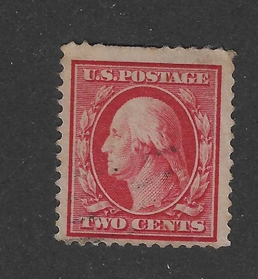 Scott 357-TWO cents carmine, Washington , 1909, VF+, scv. $205 - Image 1 of 2