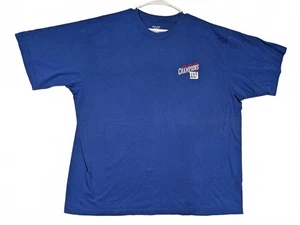 Reebok New York Giants Super Bowl XLII Champions T-Shirt Blue Cotton Mens 2XL - Bild 1 von 6