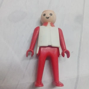 1974 Action Figure Playmobil Yellow with Black Hair Small 3" Tall Person E145 - Picture 1 of 2