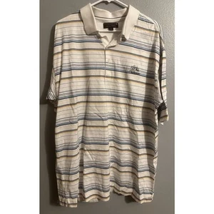 Cutter & Buck Mens XL Embroider Signature Collection Golf Polo Shirt Striped - Picture 1 of 6