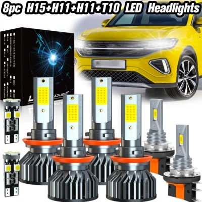 For RANGER 2016+ UPGRADE H15 H11 T10 CANBUS LED HEADLIGHT DRL FOG BULBS KIT - Image 1 of 4