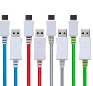 LIGHT-UP LED Glow USB Charger Cable Data cord for ALL MICRO-B USB LG HTC SAMSUNG - Picture 1 of 21